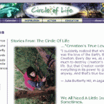 Website Design for Julia Butterfly Hill's "Circle of Life Foundation"